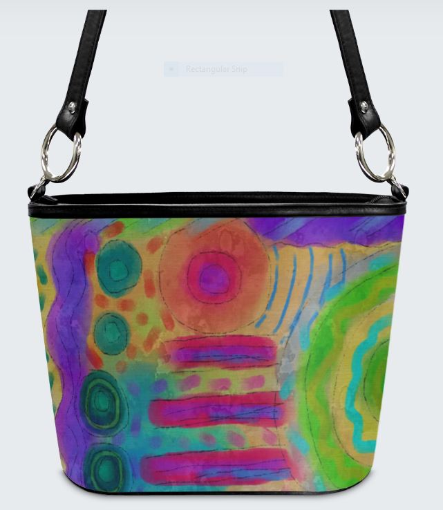 Funky Abstract Art Shoulder Bag Handbag Purse on Luulla