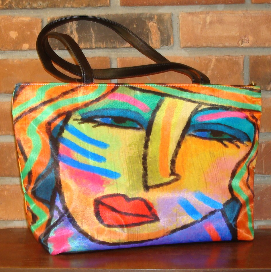 Abstract Art Handbag Purse Shoulder Bag My Colorful Abstract Digital ...